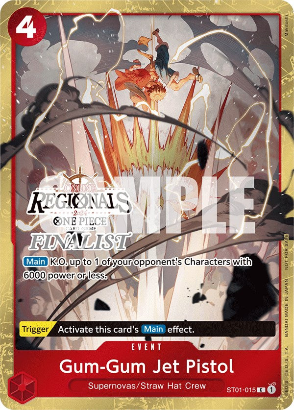 Gum-Gum Jet Pistol (Online Regional 2024) [Finalist] [One Piece Promotion Cards] Hot on Sale