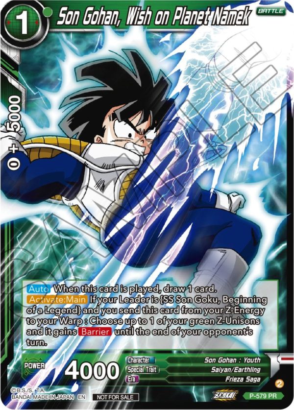 Son Gohan, Wish on Planet Namek (Zenkai Series Tournament Pack Vol.7) (P-579) [Tournament Promotion Cards] Online Sale