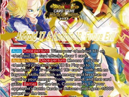 Android 17 & Android 18    Android 17 & Android 18, Future Evil (2023 Worlds ZENKAI 06 Leader Set) (BT23-002) [Tournament Promotion Cards] Discount