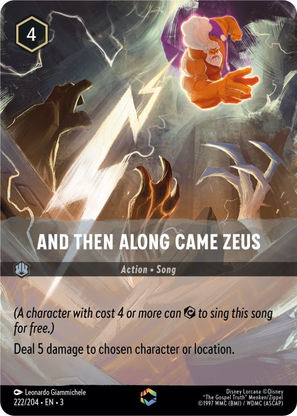 And Then Along Came Zeus (Alternate Art) (222 204) [Into the Inklands] For Sale