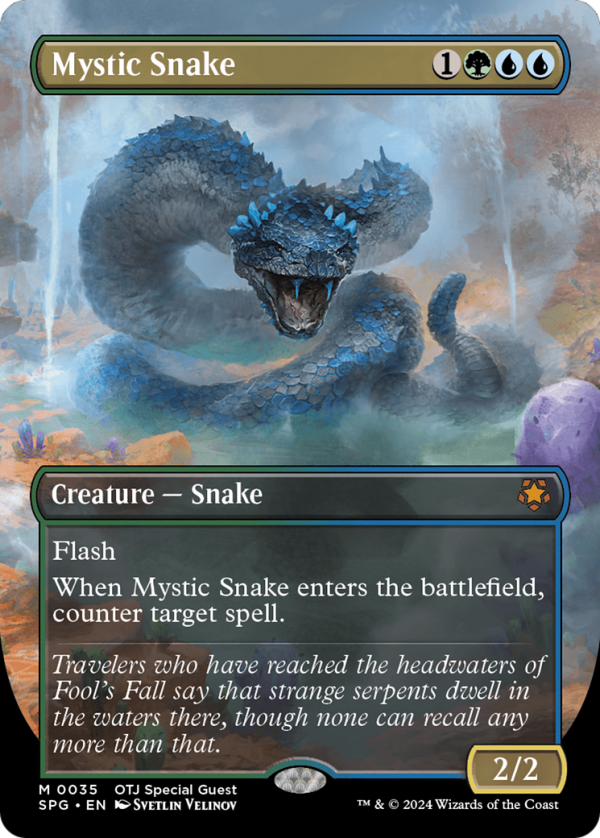 Mystic Snake (Borderless) [Outlaws of Thunder Junction Special Guests] Online Hot Sale