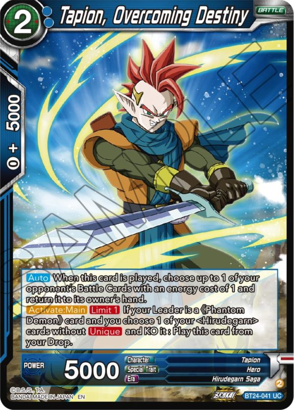 Tapion, Overcoming Destiny (BT24-041) [Beyond Generations] Online